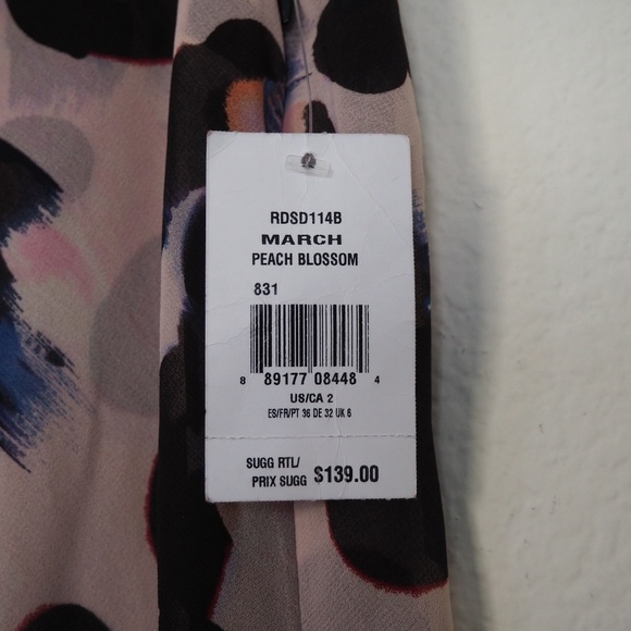 Rachel Roy Women's Chiffon Drop-Waist Deep V-neck - Picture 2 of 3